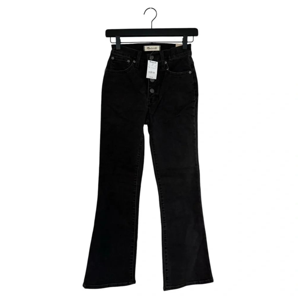 NEW MADEWELL Cali Button-Front Demi-Bootcut Crop Jeans - Picture 2 of 3
